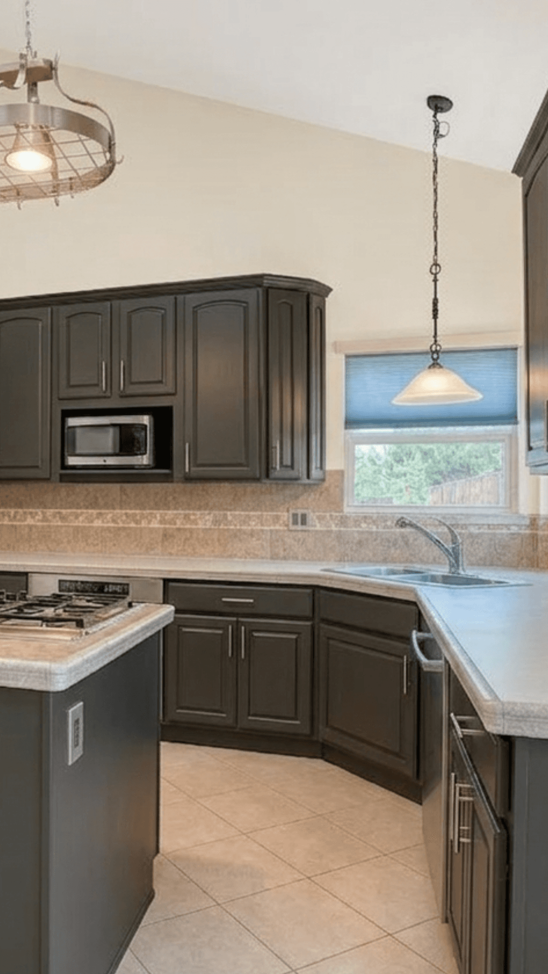Interior · Cabinets after painting, new color