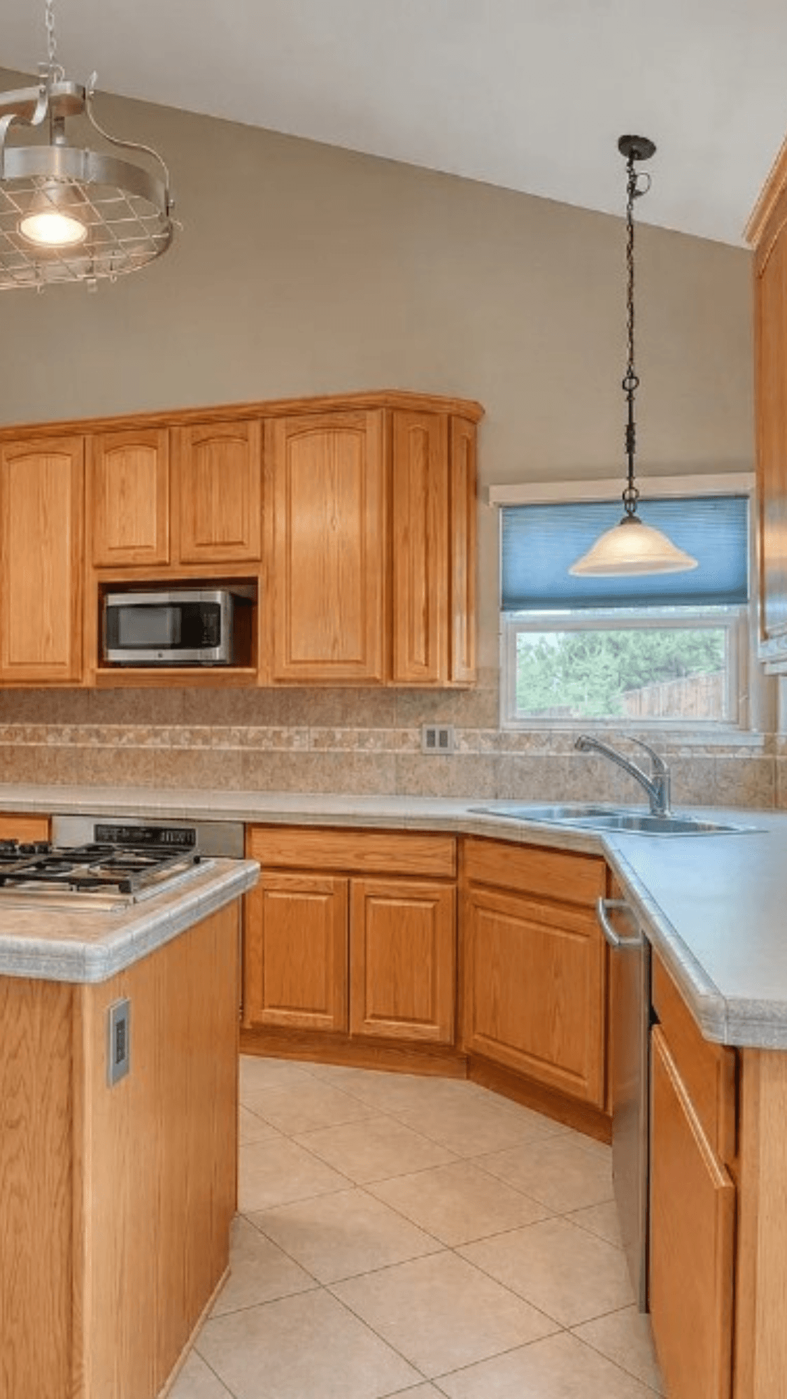 Interior · Cabinets before painting, original color