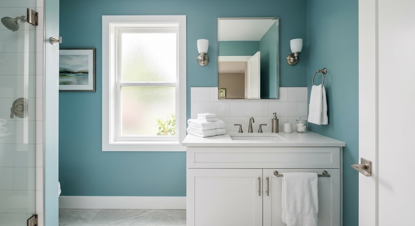 Interesting Aqua room photo 3