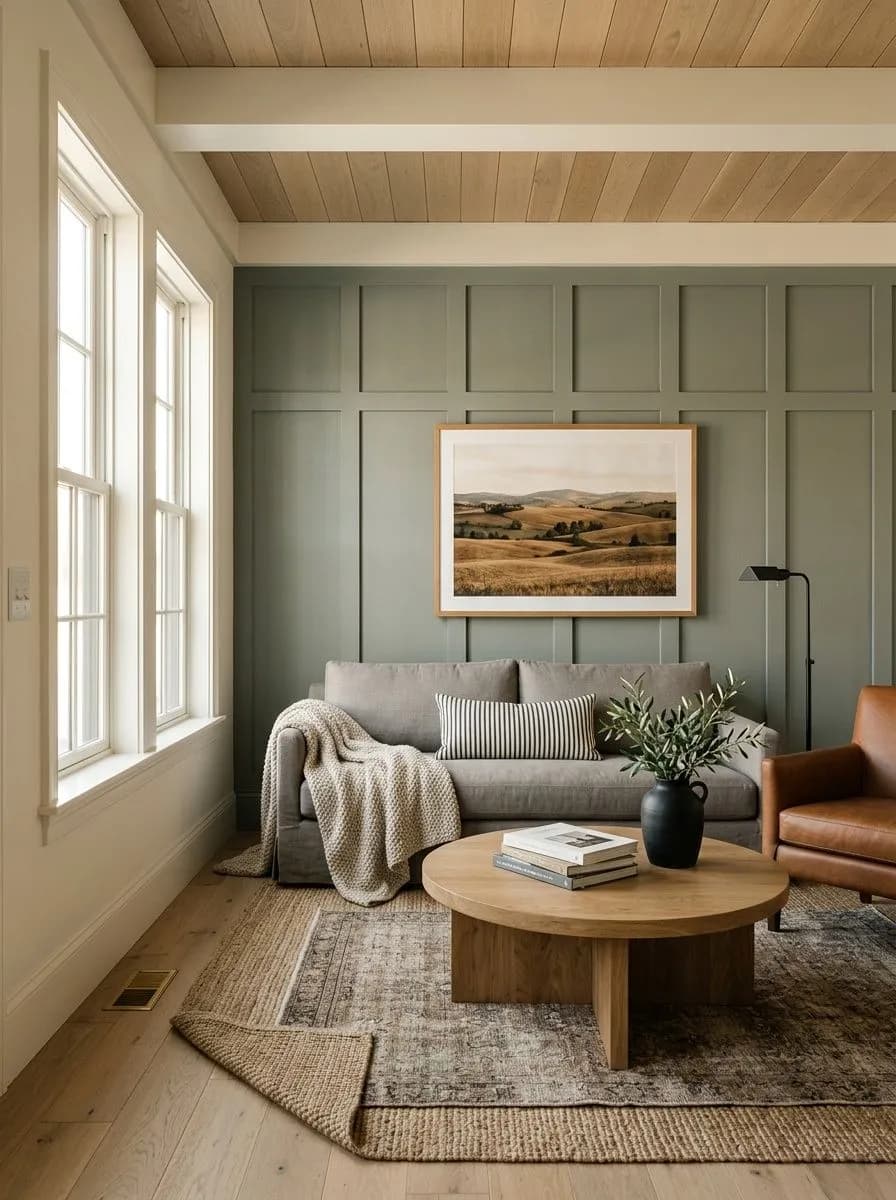 Acacia Haze SW 9132 in a living room
