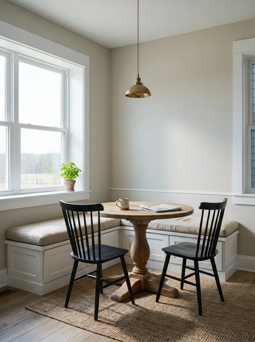 Agreeable Gray SW 7029 accent wall in midday light