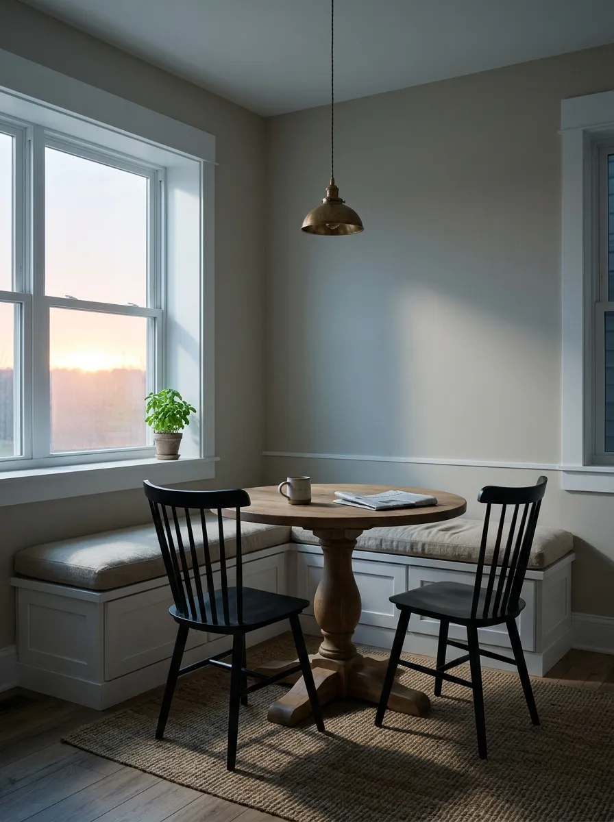 Agreeable Gray SW 7029 accent wall in morning light
