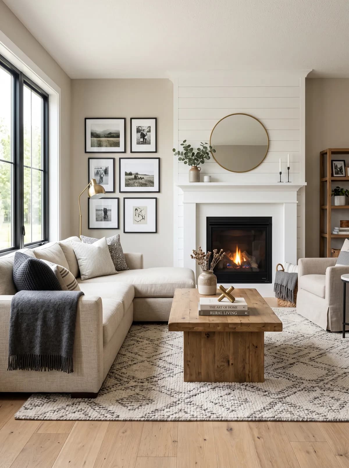 Agreeable Gray SW 7029 on an interior wall in natural daylight