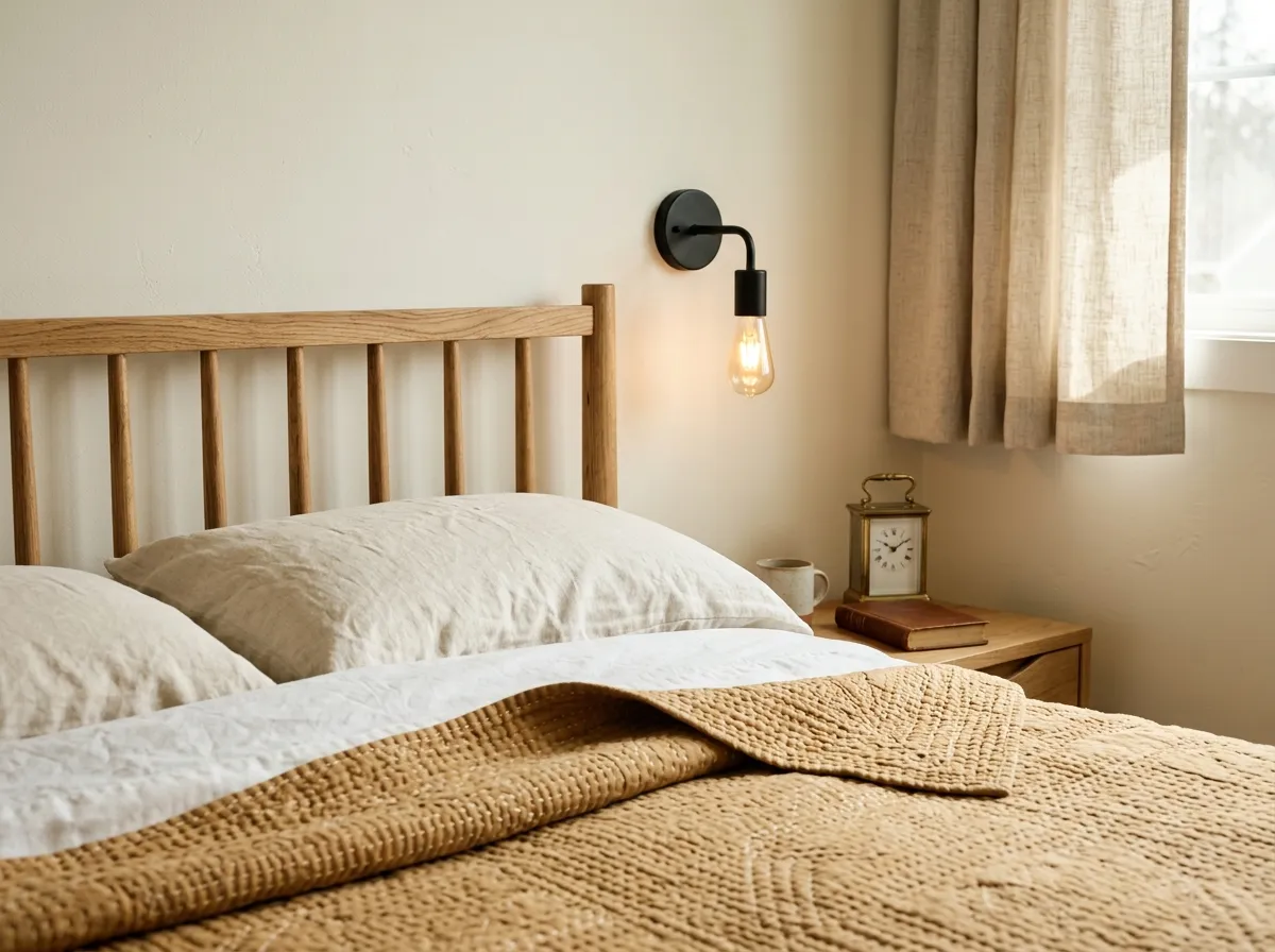 Alabaster SW 7008 on bedroom