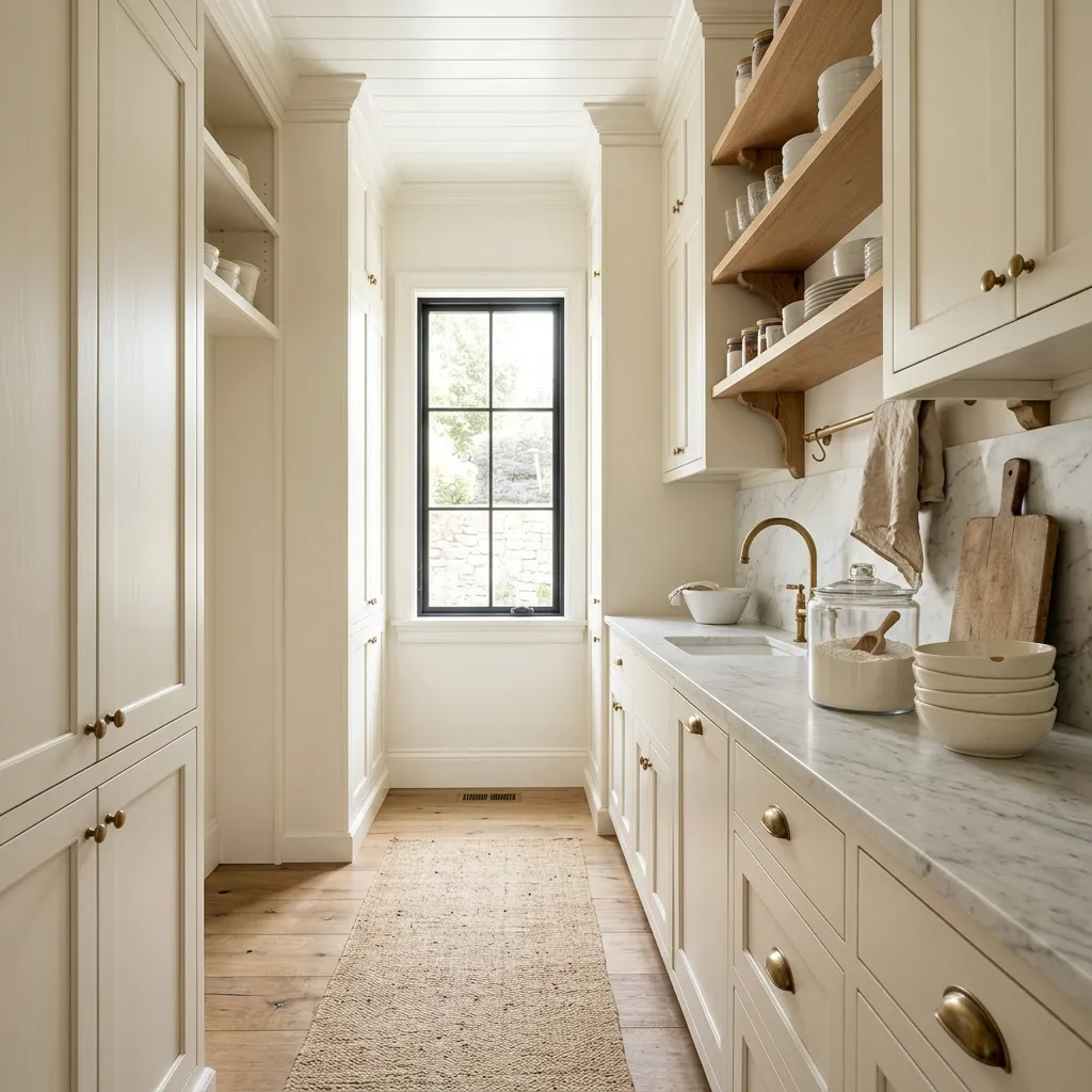 Alabaster SW 7008 undertones beside a reference white