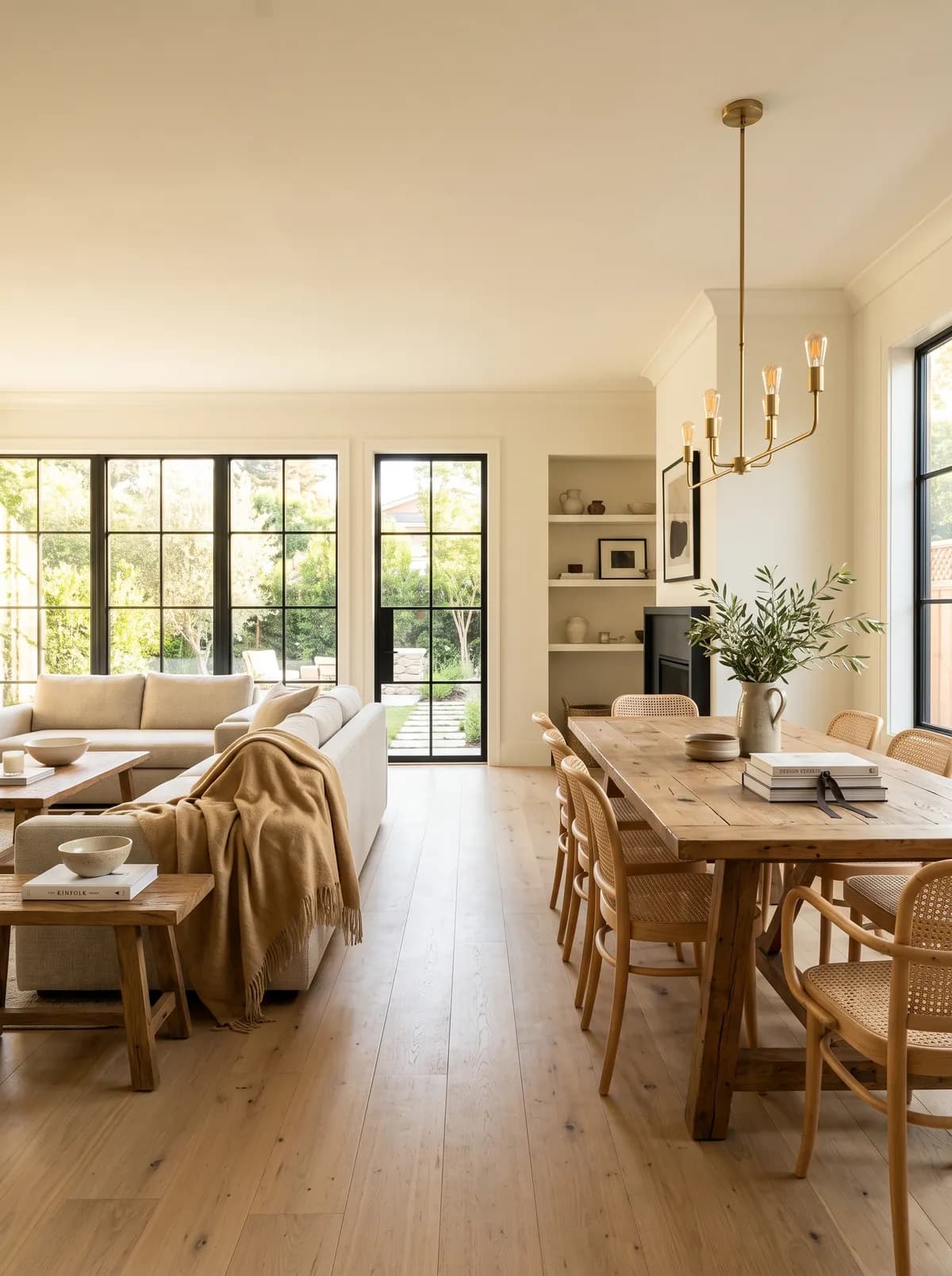 Alabaster SW 7008 on an interior wall in natural daylight