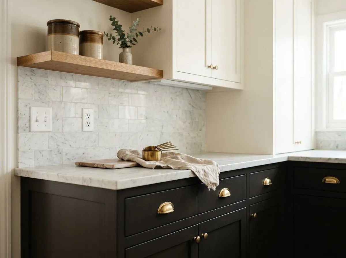 Black Magic SW 6991 on kitchen cabinets