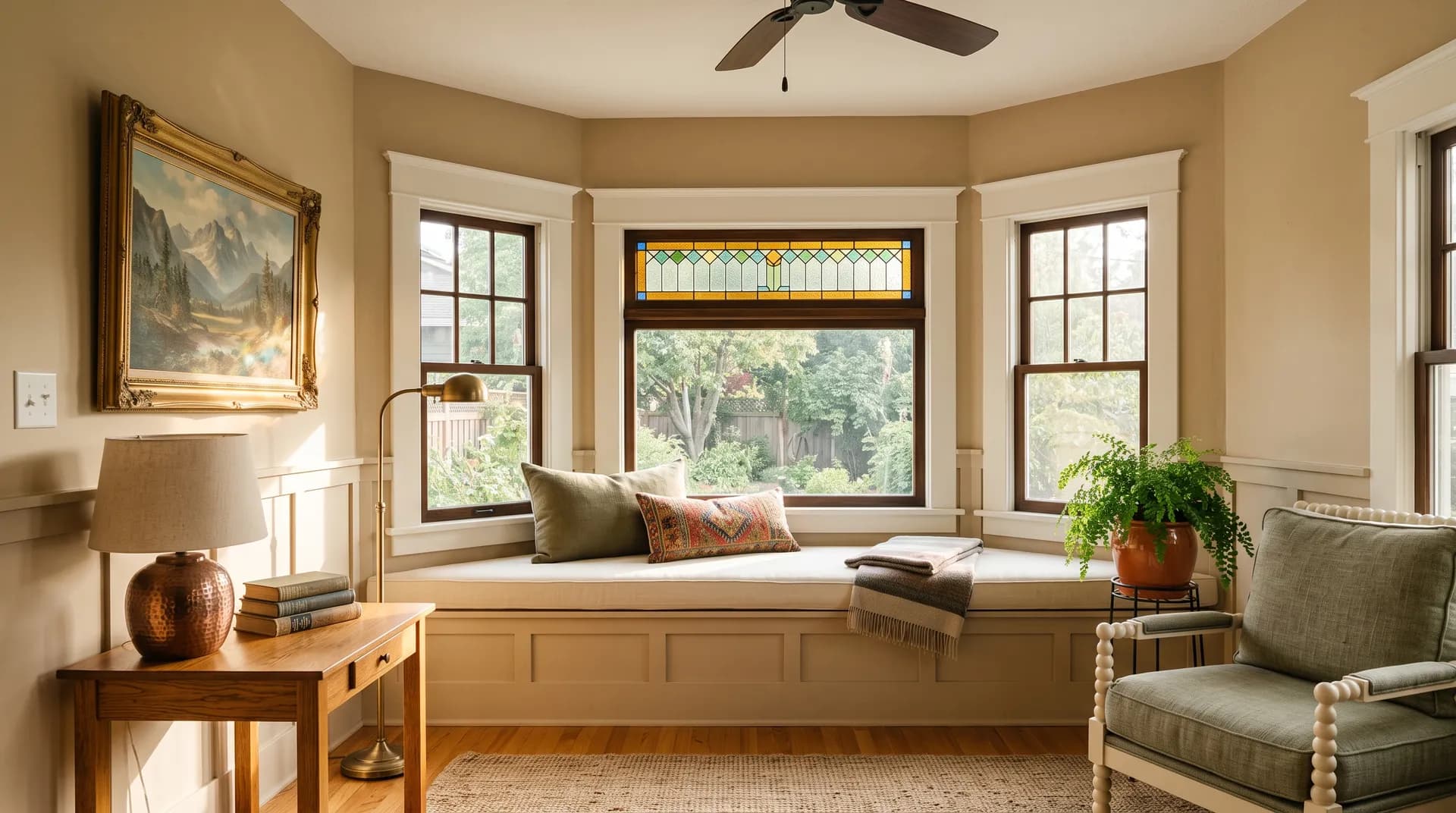 Bungalow Beige SW 7511 in a warm, relaxed sunroom