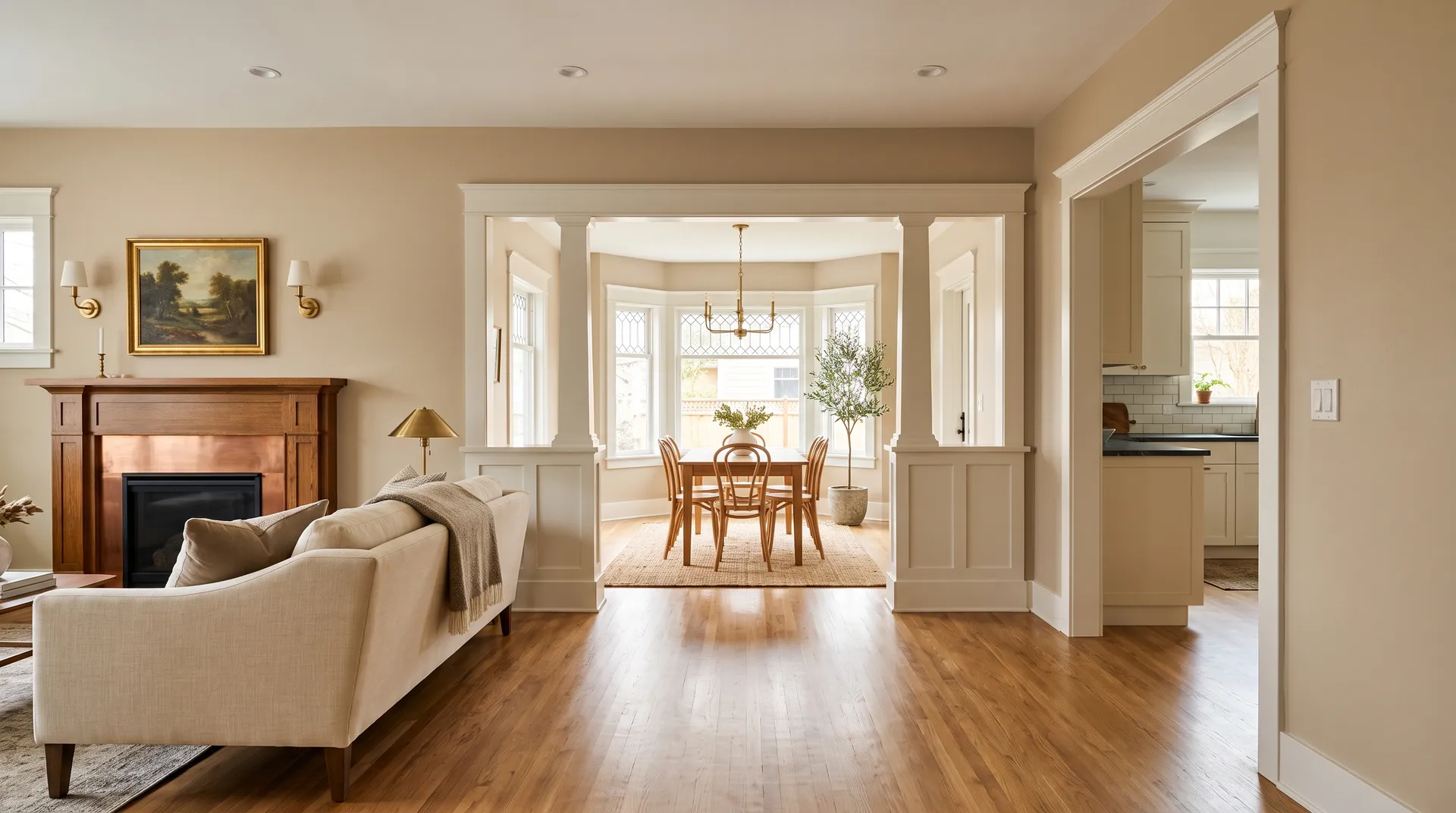 Bungalow Beige SW 7511 by Sherwin-Williams on a home exterior