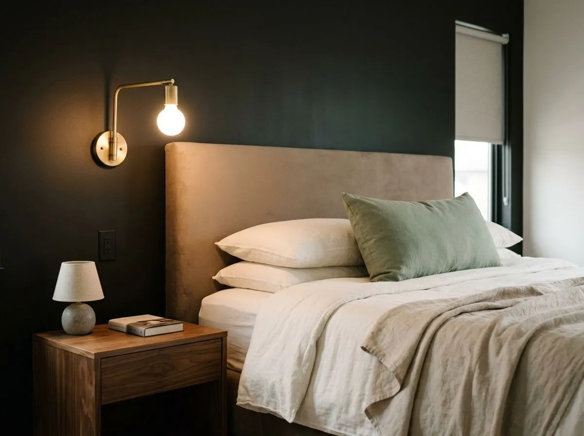 Caviar SW 6990 on bedroom