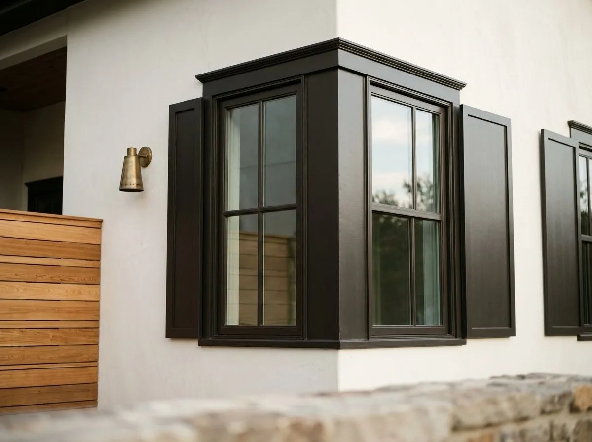 Caviar SW 6990 on exterior trim and shutters