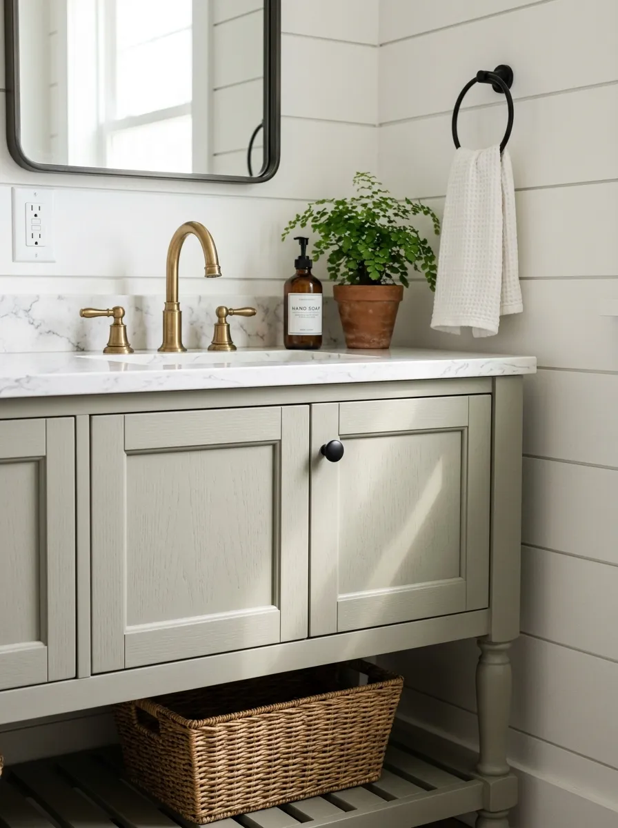 Clary Sage SW 6178 on bathroom