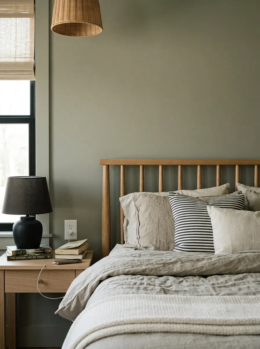 Clary Sage SW 6178 on bedroom