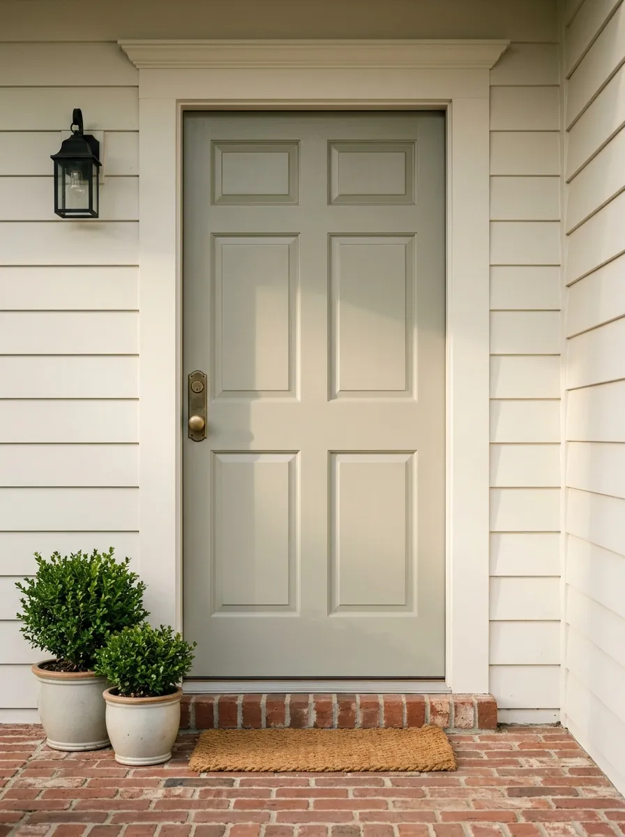 Clary Sage SW 6178 on front door and exterior