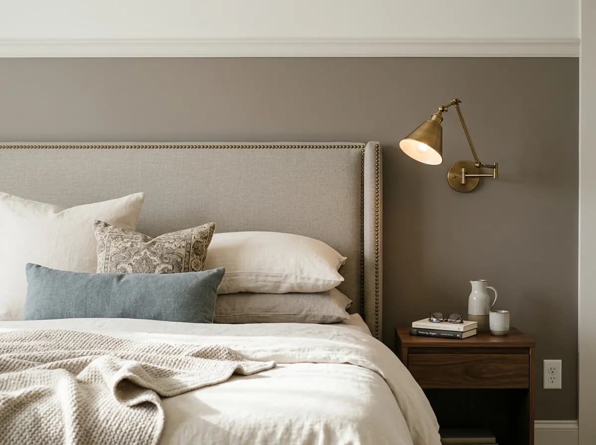 Dovetail SW 7018 on bedroom