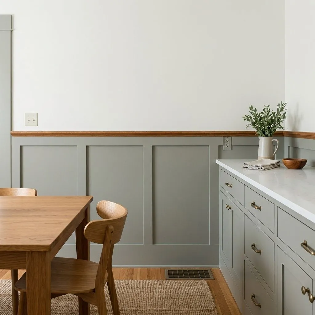 Evergreen Fog SW 9130 undertones beside a reference white