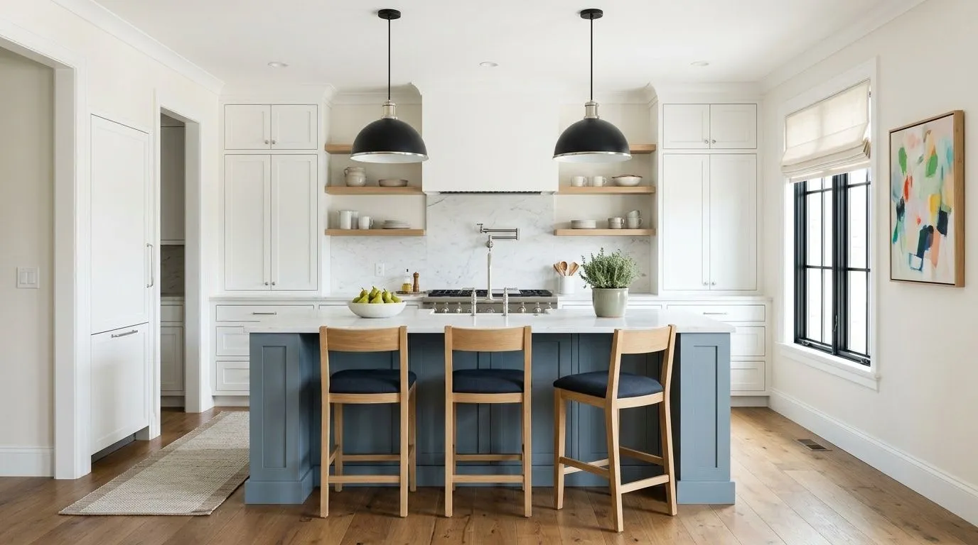 Extra White SW 7006 in a bright, modern kitchen
