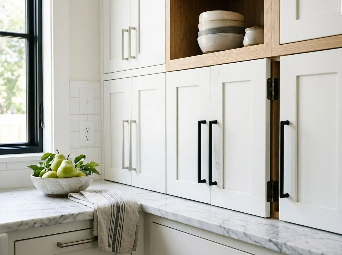 Extra White SW 7006 on kitchen