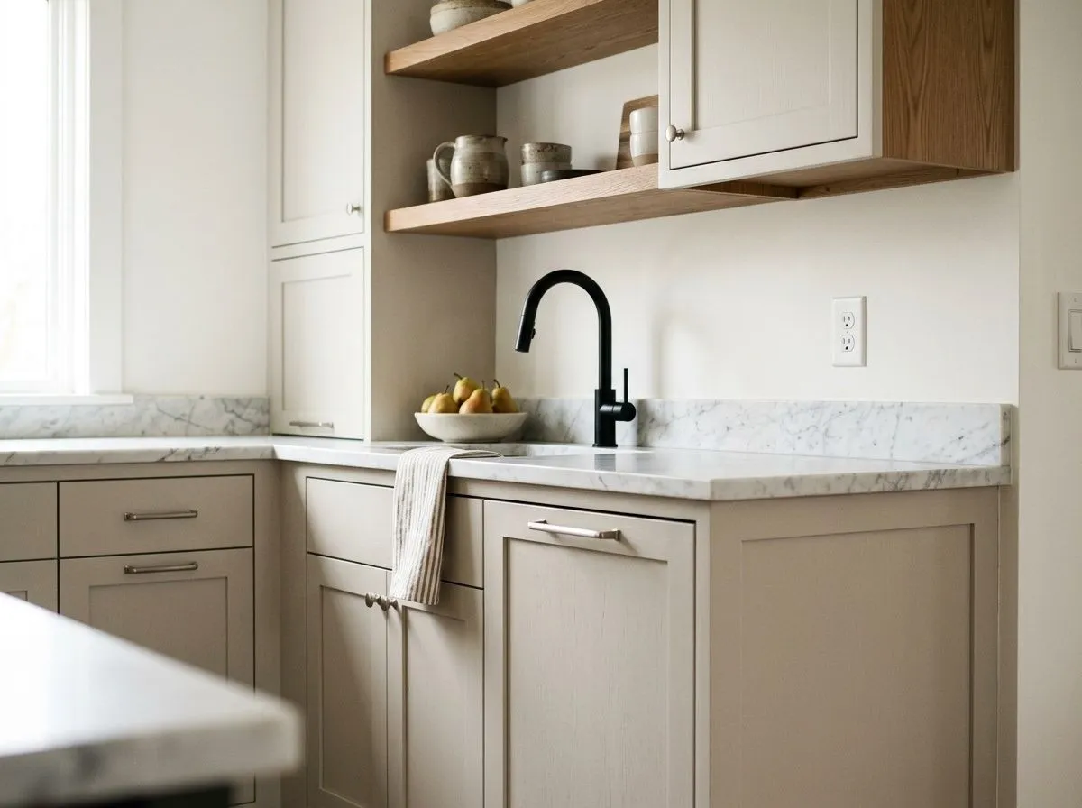 Gossamer Veil SW 9165 on kitchen