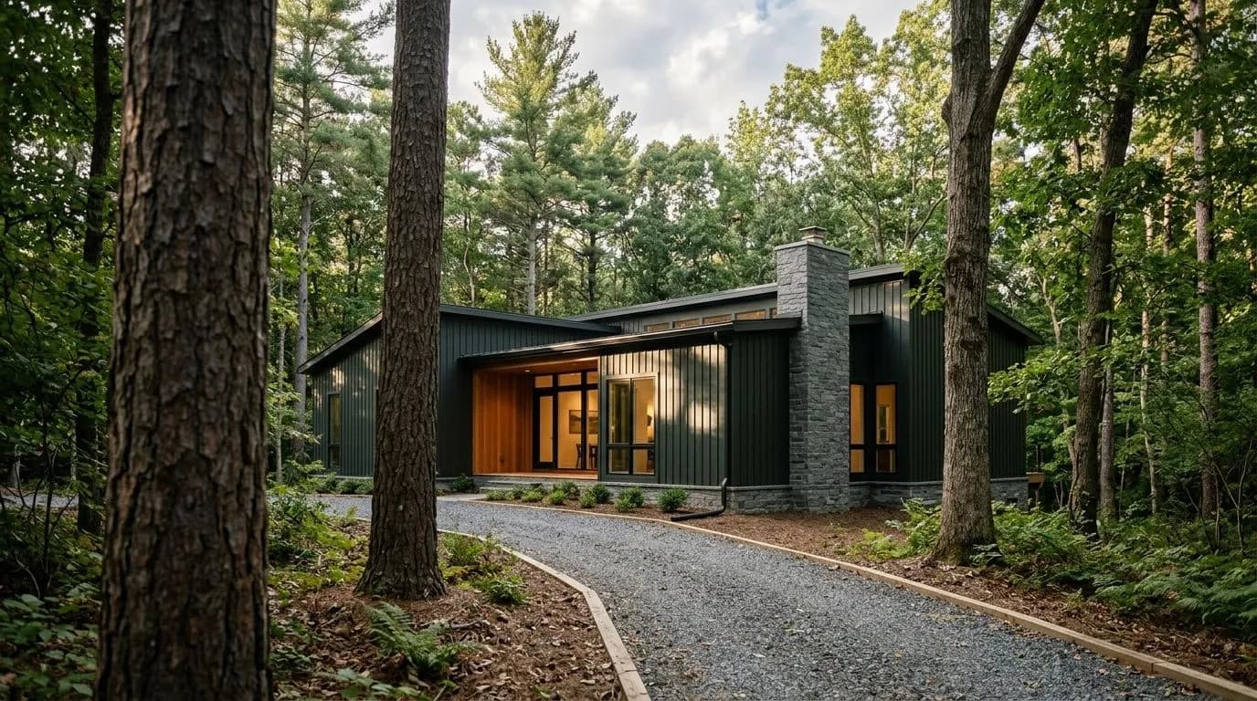 Greenblack SW 6994 by Sherwin-Williams on a home exterior
