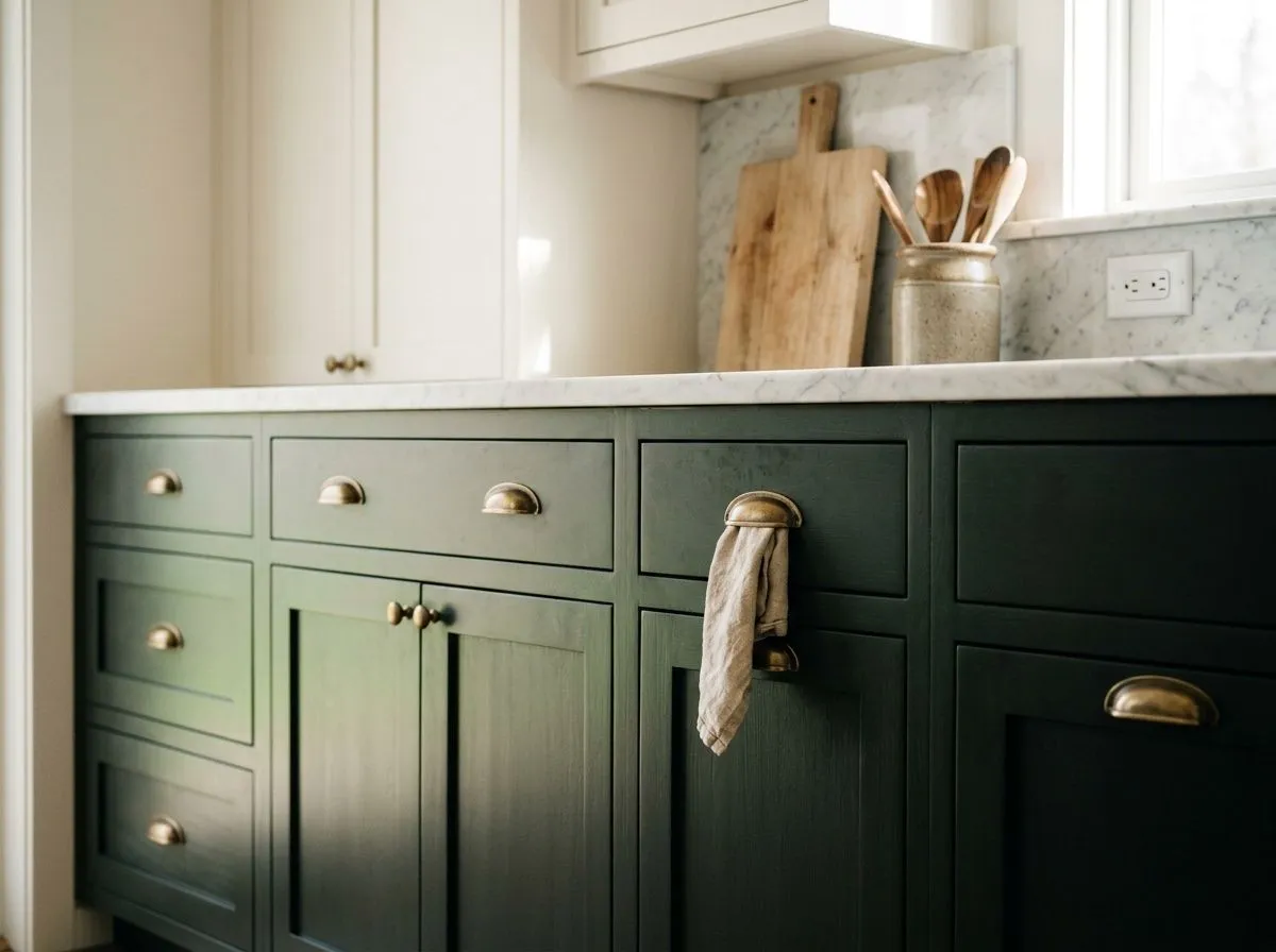 Greenblack SW 6994 on kitchen cabinets