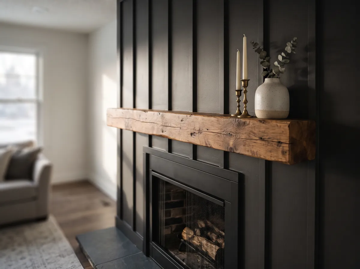 Iron Ore SW 7069 on accent wall