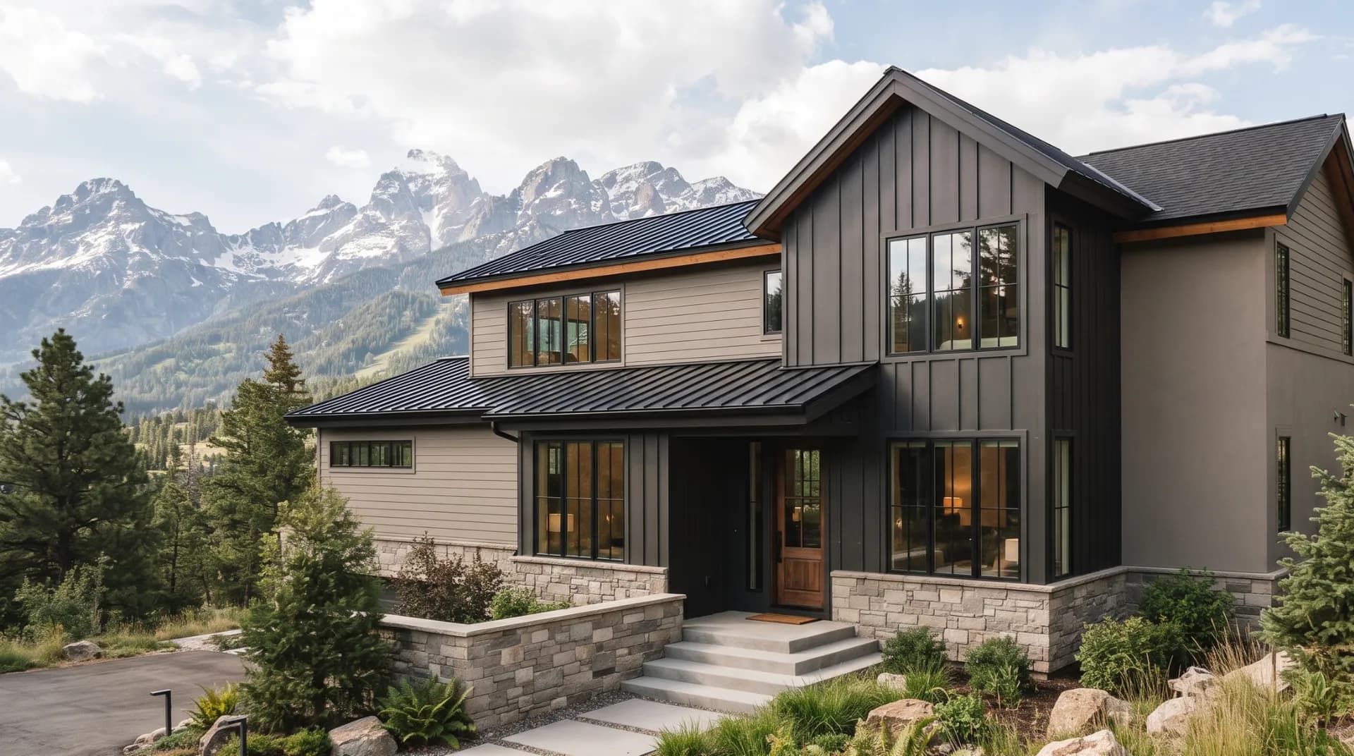 Iron Ore SW 7069 by Sherwin-Williams on a home exterior
