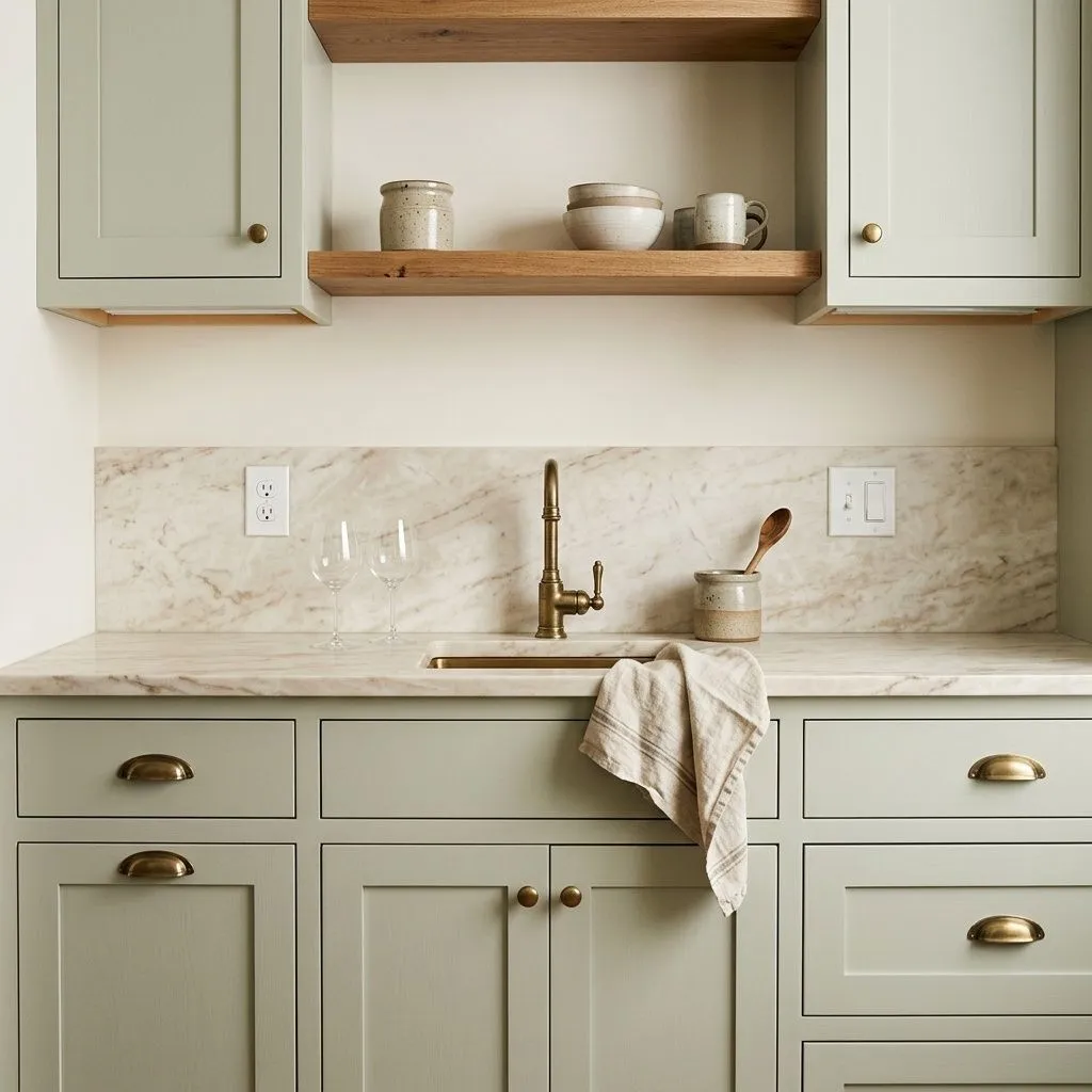 Liveable Green SW 6176 undertones beside a reference white