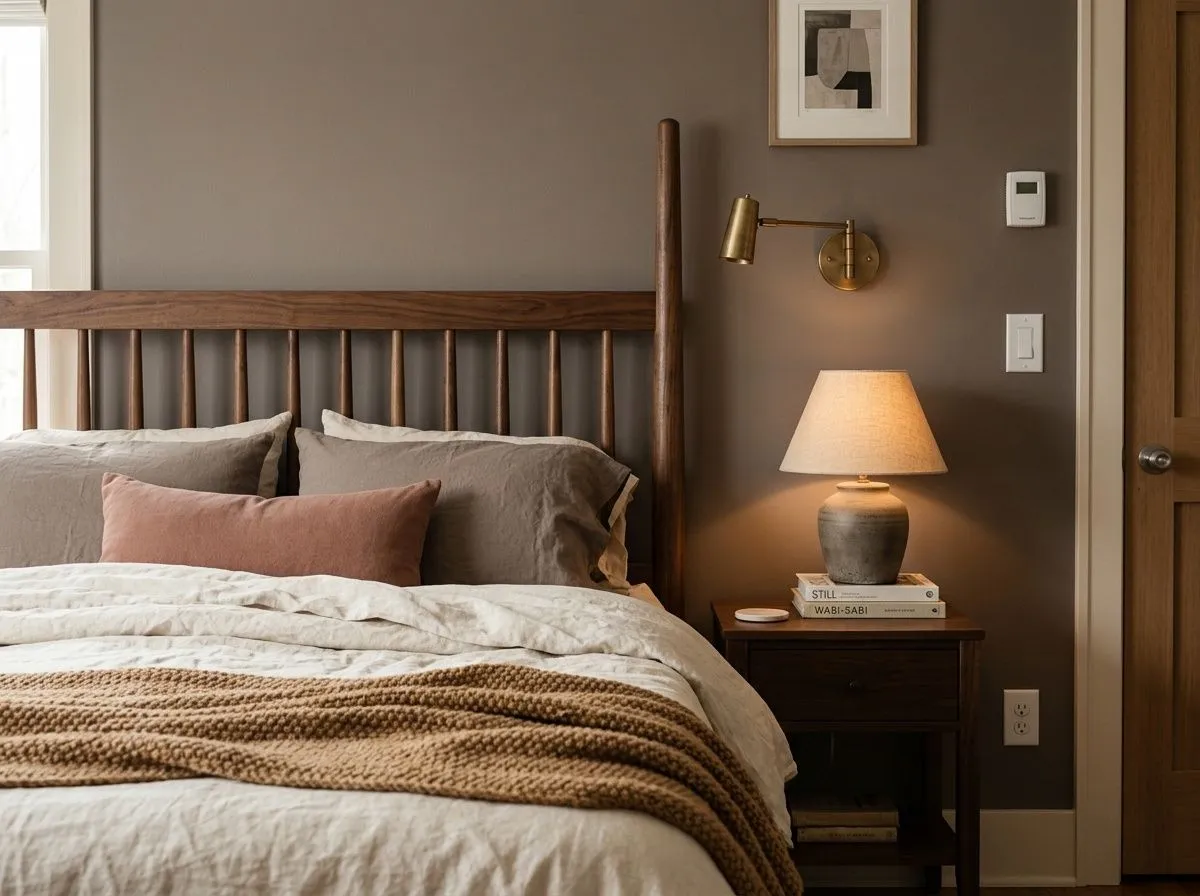Mink SW 6004 on bedroom