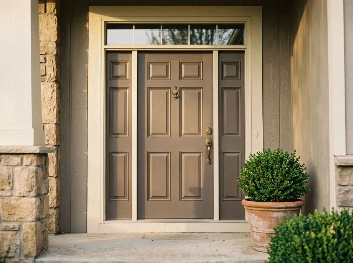 Mink SW 6004 on front door or exterior accent