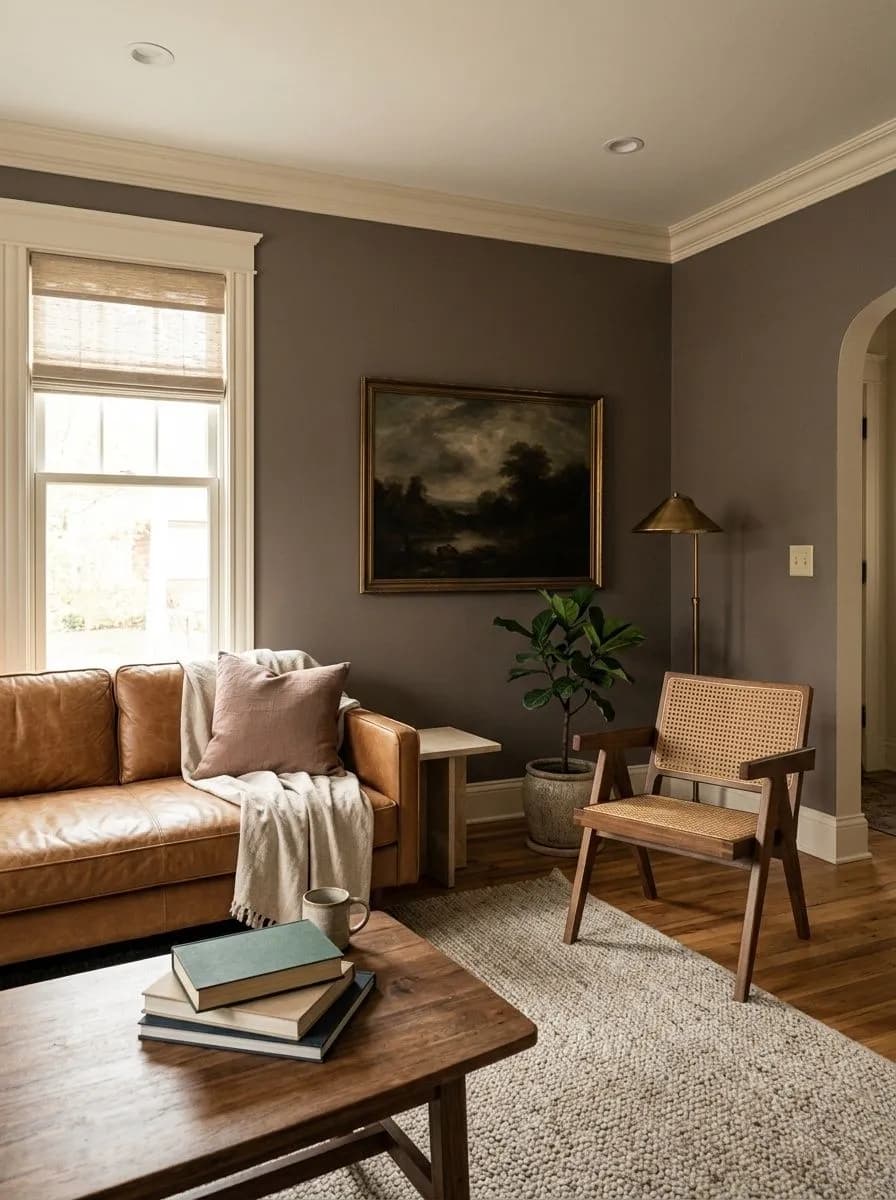 Mink SW 6004 on an interior wall in natural daylight