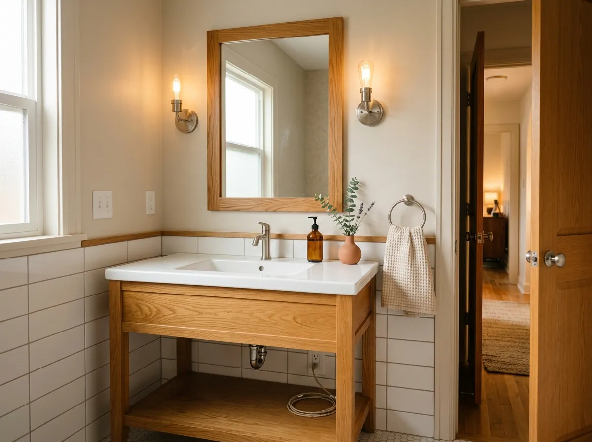 Natural Linen SW 9109 on bathroom
