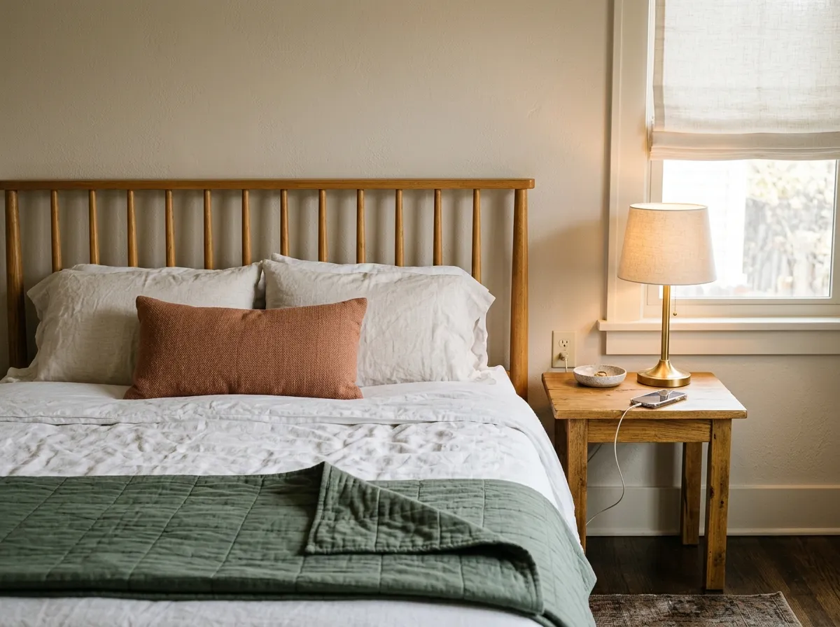 Natural Linen SW 9109 on bedroom