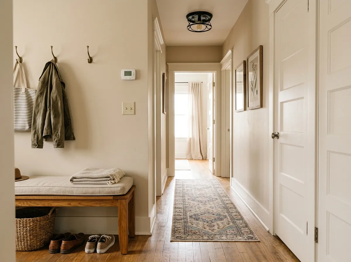 Natural Linen SW 9109 on entryway and hallway