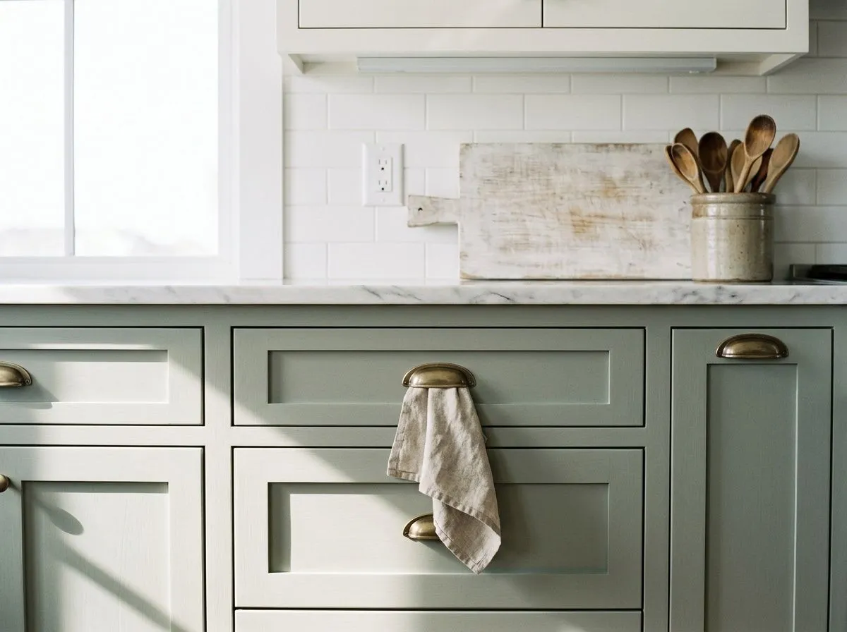 Oyster Bay SW 6206 on kitchen cabinets