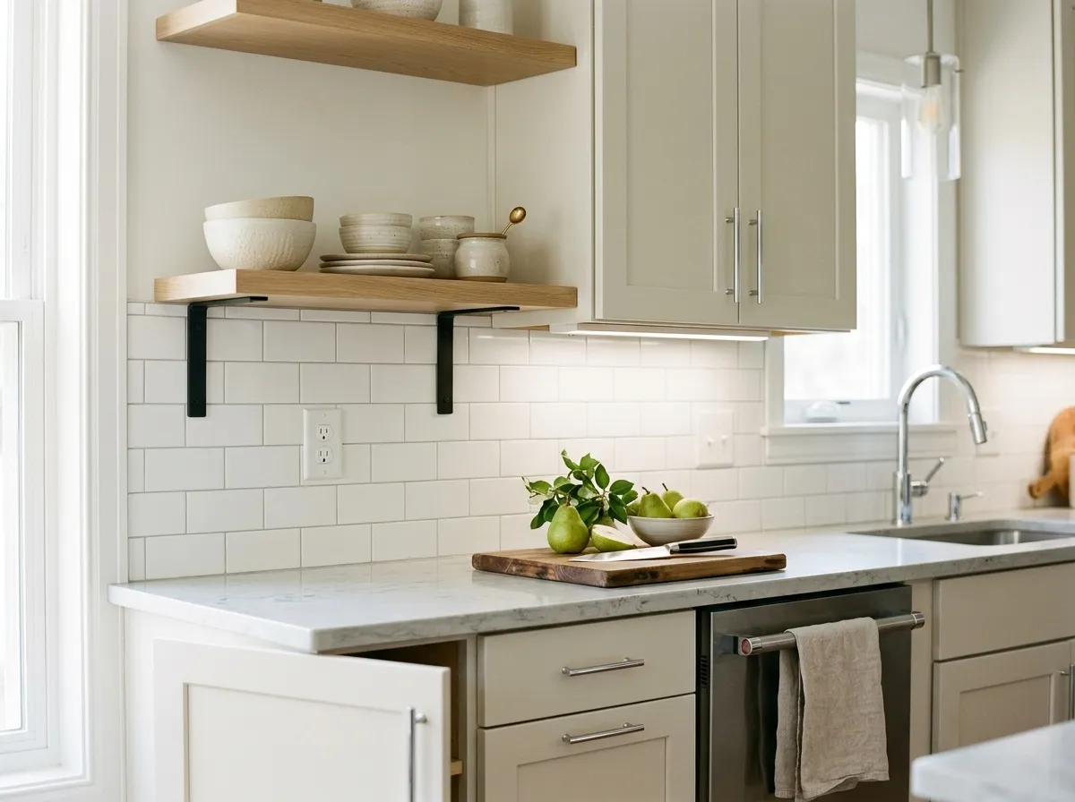 Oyster White SW 7637 on kitchen