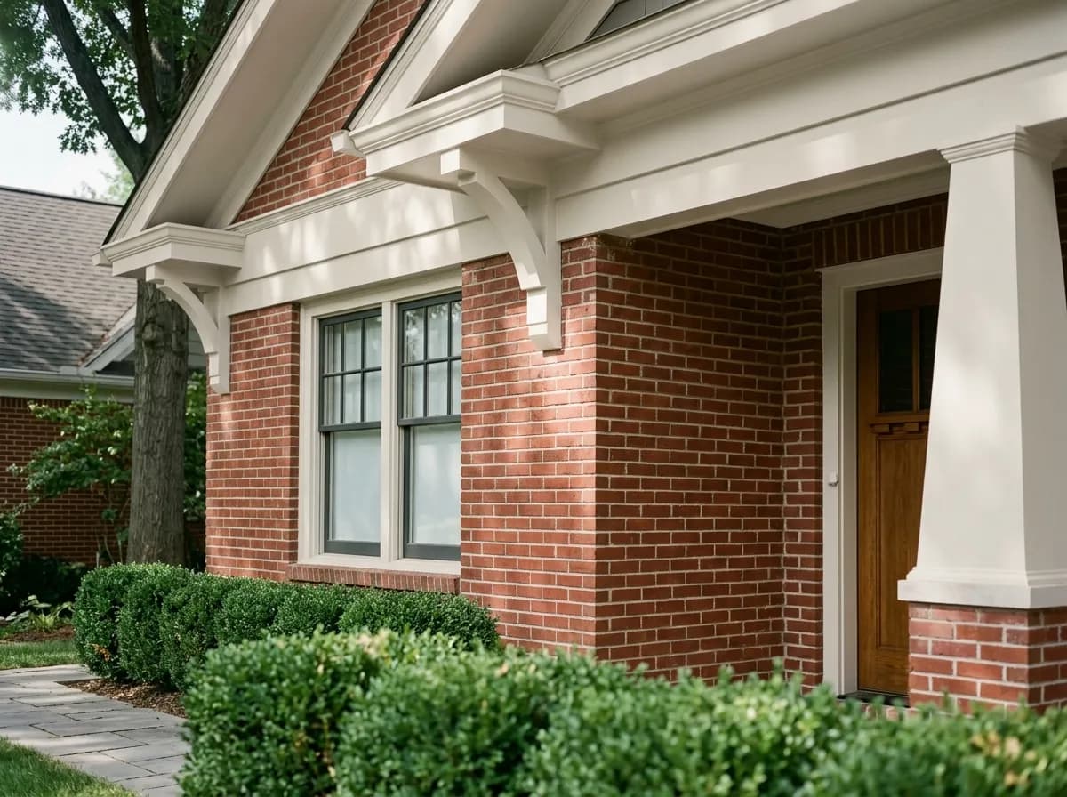 Pearly White SW 7009 on exterior trim