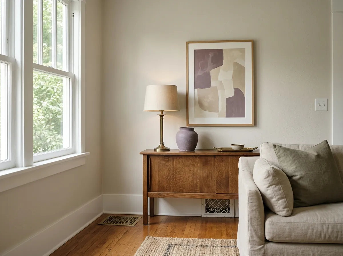 Pearly White SW 7009 on living room