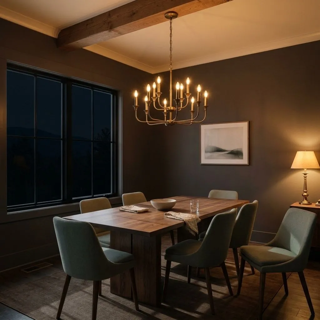 Peppercorn SW 7674 accent wall in evening light