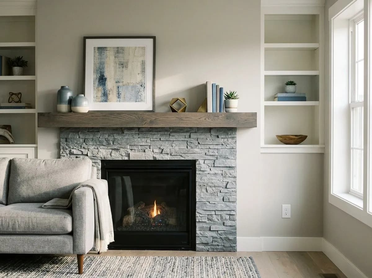 Repose Gray SW 7015 on living room