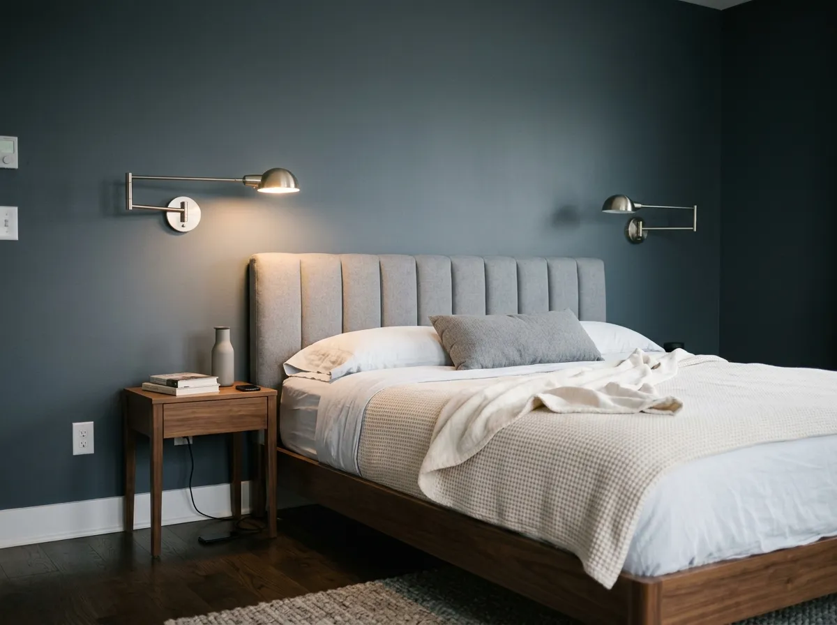 Slate Tile SW 7624 on bedroom