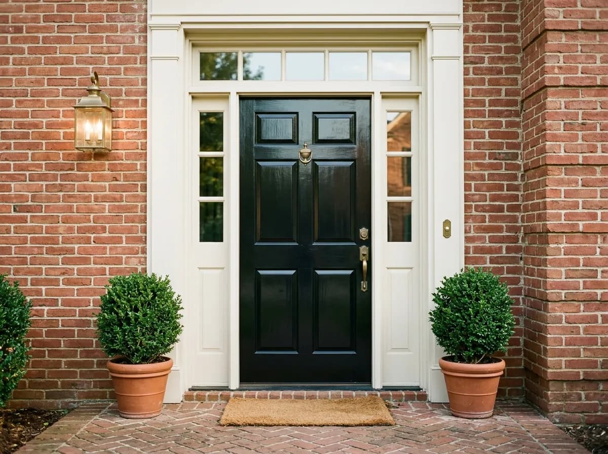 Tricorn Black SW 6258 on front door