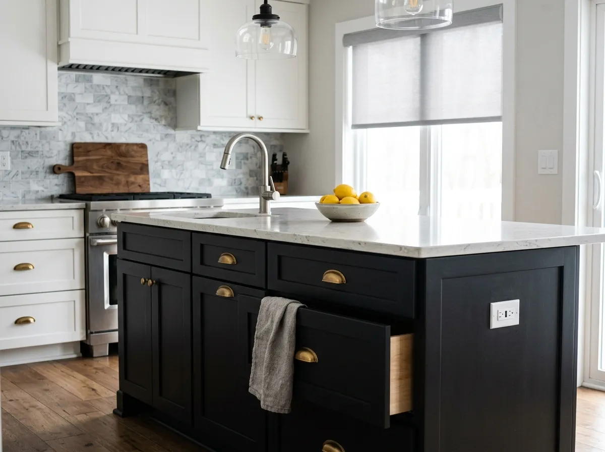 Tricorn Black SW 6258 on cabinets