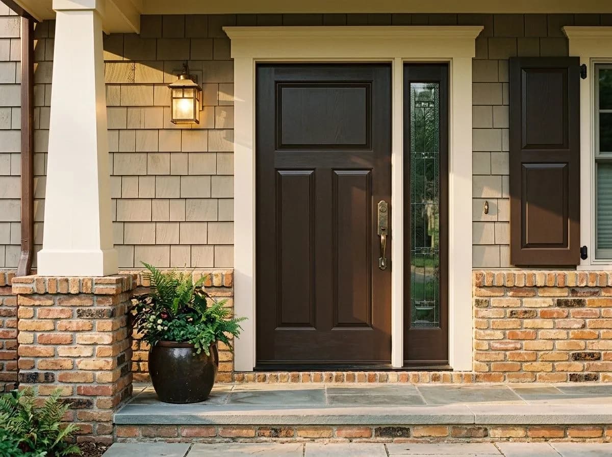 Turkish Coffee SW 6076 on exterior and front door