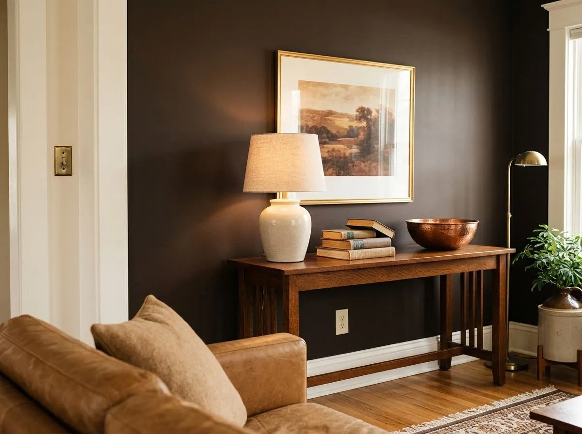 Turkish Coffee SW 6076 on living room