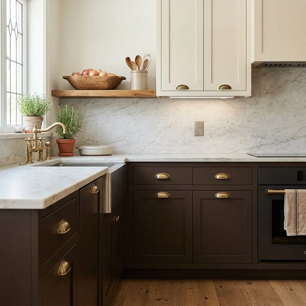 Turkish Coffee SW 6076 undertones beside a reference white
