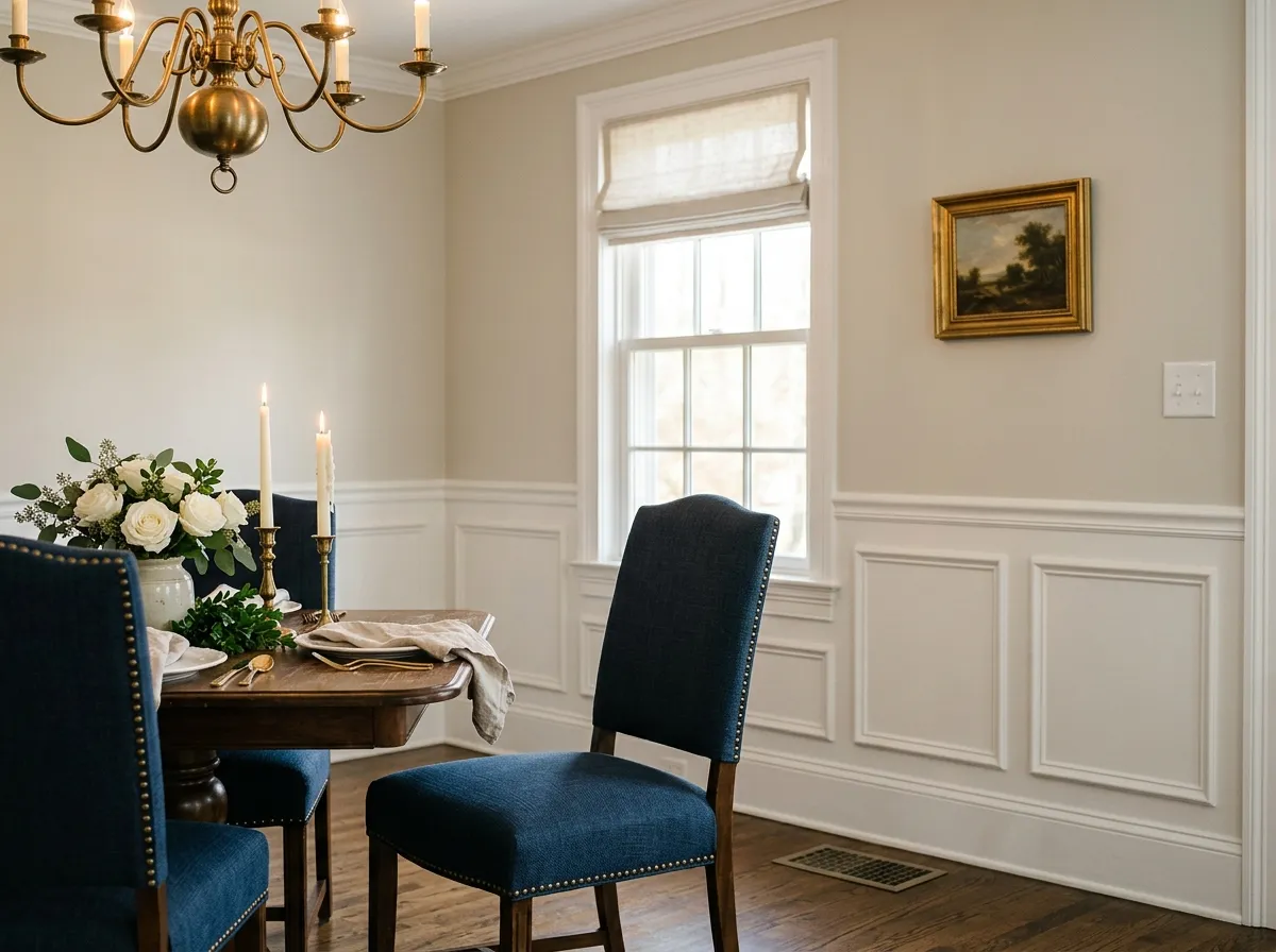 White Duck SW 7010 on dining room